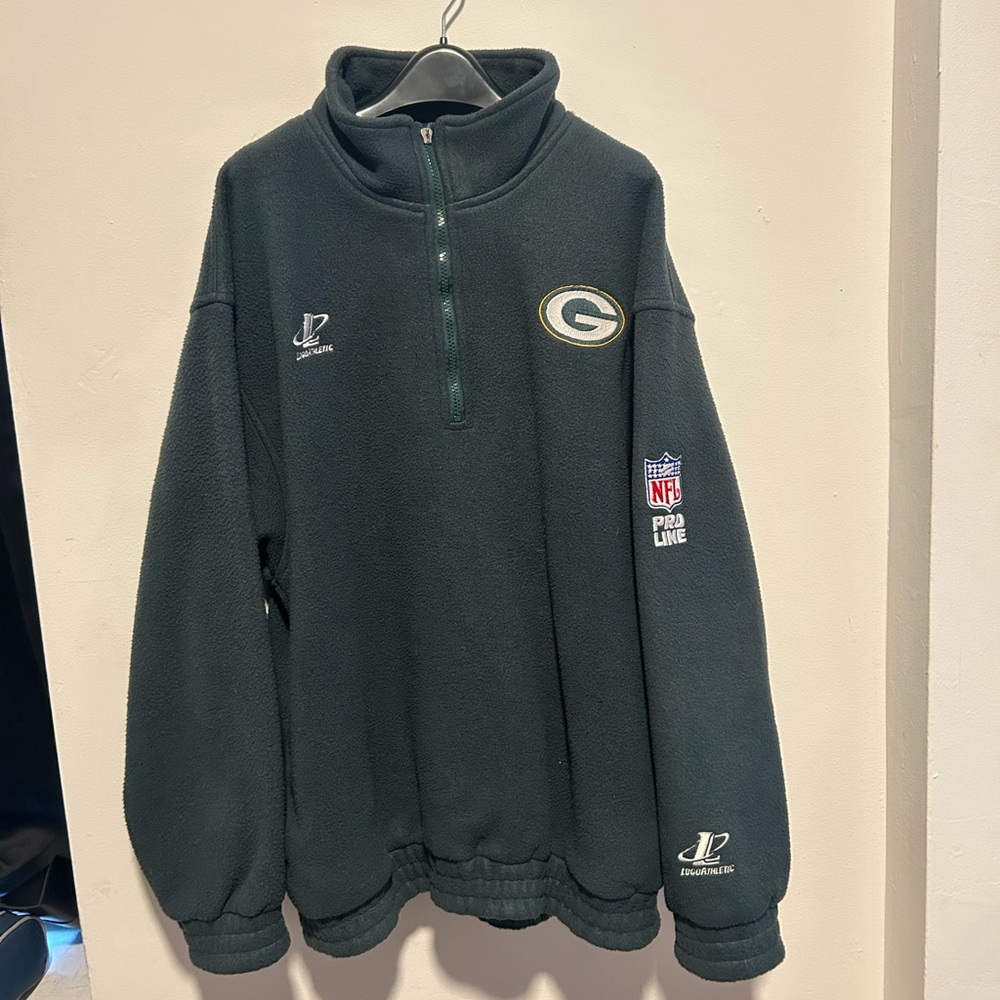 Green Bay Packers NFL Pro Line fleece sweater Logo Athletic size Large